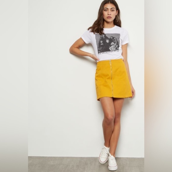 Rue21 Golden Corduroy Mini Skirt - Picture 1 of 3